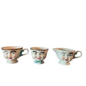Vintage 1996 Baileys Irish Cream Yum Winking Teacups Limited Edition Set of 3